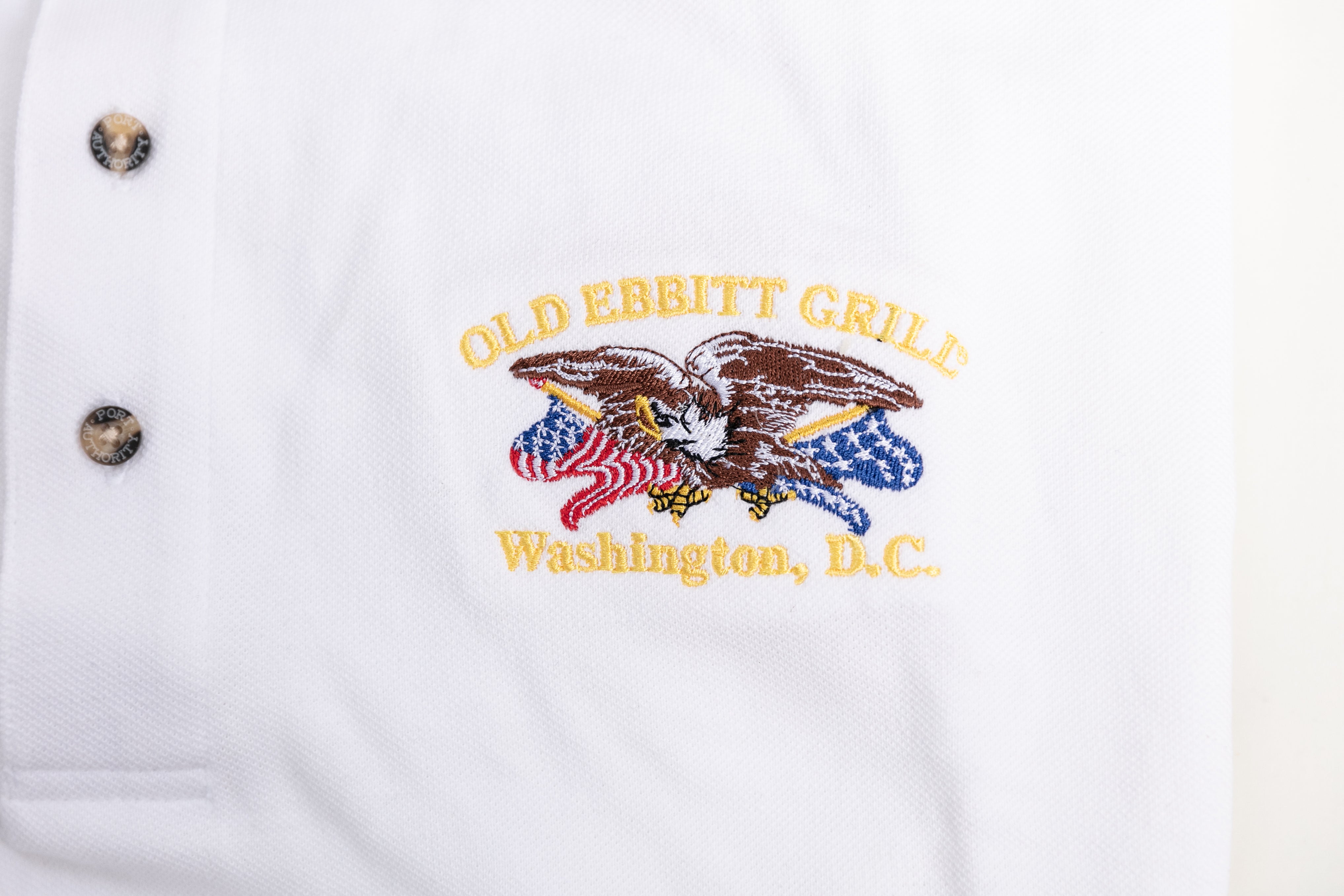 Old Ebbitt Grill Cotton Polo Shirt, Navy or White - NEW!